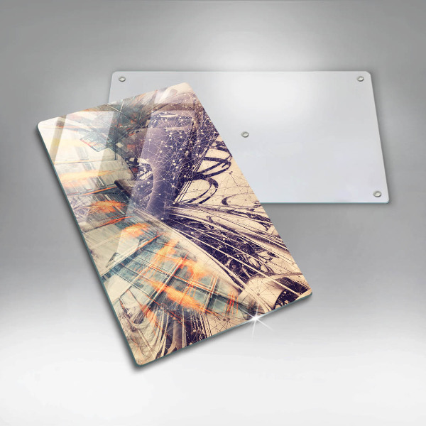 Steklena podloga za rezanje Moderna kompozicija