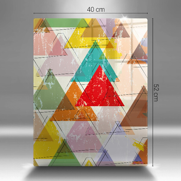 Steklena podloga za rezanje Pobarvani trikotniki