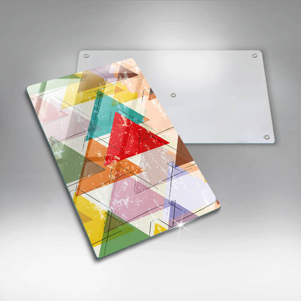 Steklena podloga za rezanje Pobarvani trikotniki