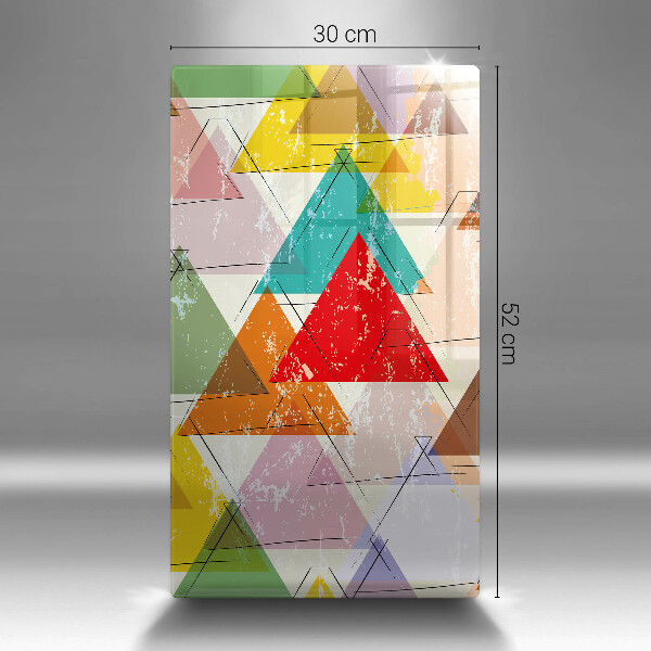 Steklena podloga za rezanje Pobarvani trikotniki