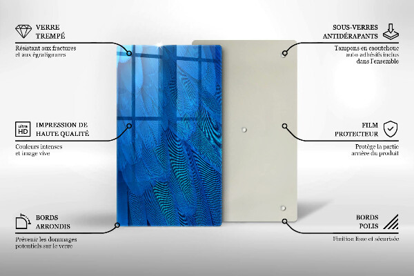 Steklena podloga za rezanje Ptičje perje