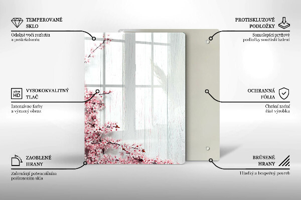 Steklena podloga za rezanje Ptičje perje