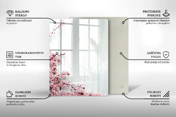 Steklena podloga za rezanje Ptičje perje