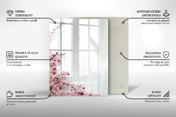 Steklena podloga za rezanje Ptičje perje