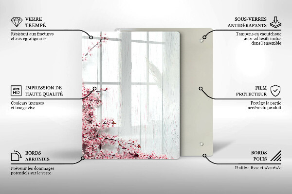 Steklena podloga za rezanje Ptičje perje