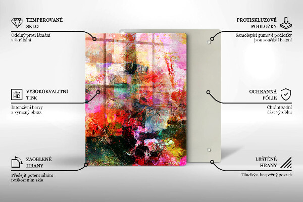 Steklena podloga za rezanje Brezšivni vzorec vinskih zamaškov