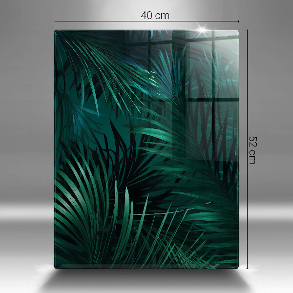 Steklena podloga za rezanje Listi divje džungle