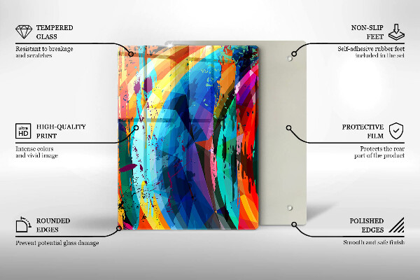 Steklena podloga za rezanje Listi divje džungle