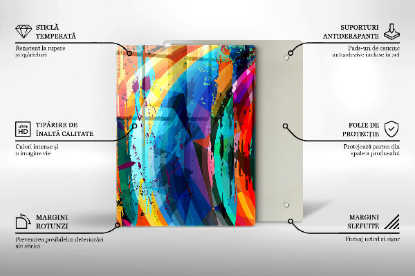 Steklena podloga za rezanje Listi divje džungle