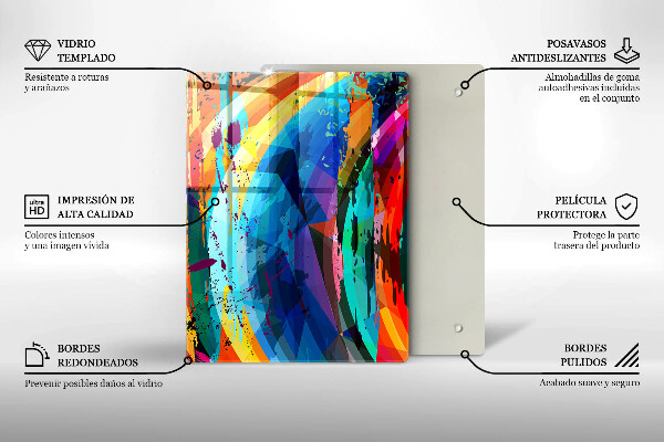 Steklena podloga za rezanje Listi divje džungle