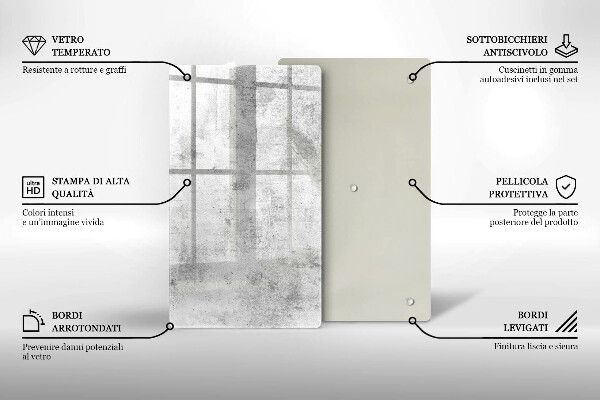 Steklena podloga za rezanje Tekstura betona