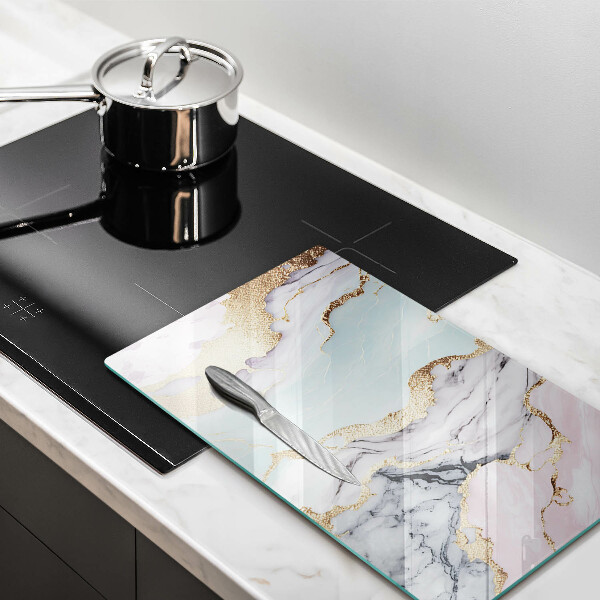 Steklena podloga za rezanje Pastelni marmor