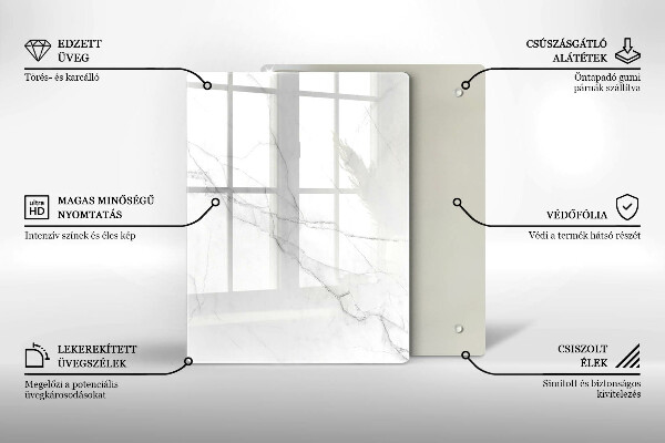 Steklena podloga za rezanje Pastelni marmor