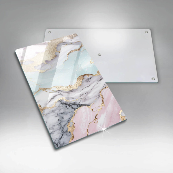 Steklena podloga za rezanje Pastelni marmor