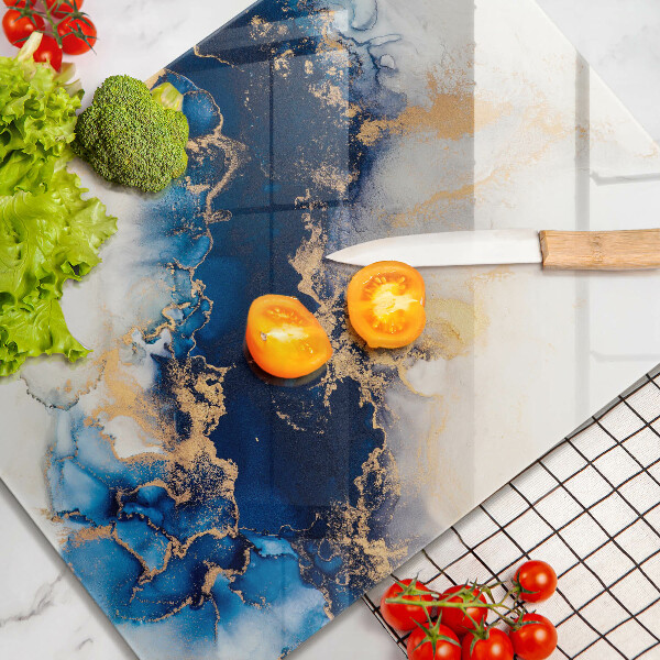 Steklena podloga za rezanje Abstrakcija z modro