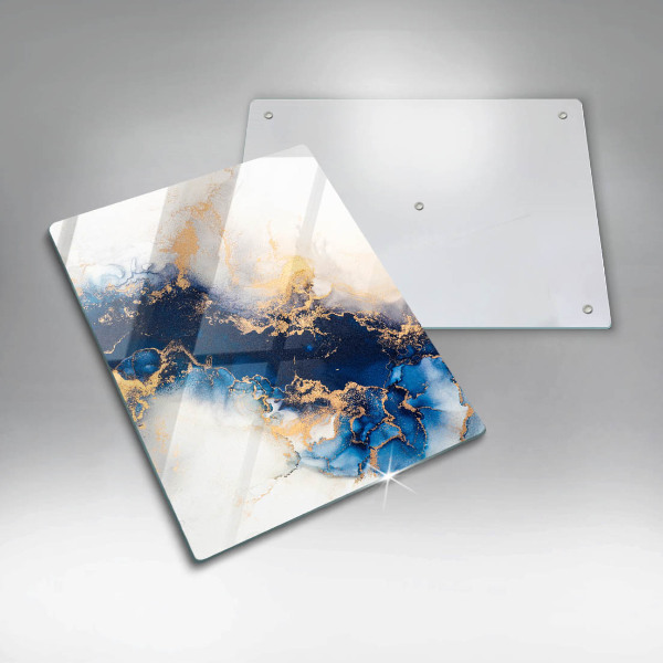 Steklena podloga za rezanje Abstrakcija z modro