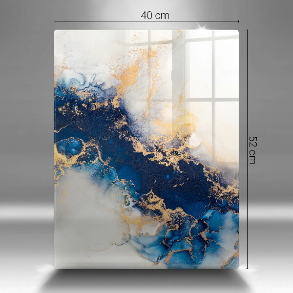 Steklena podloga za rezanje Abstrakcija z modro