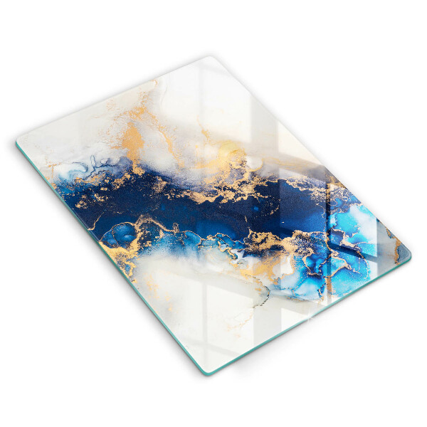 Steklena podloga za rezanje Abstrakcija z modro