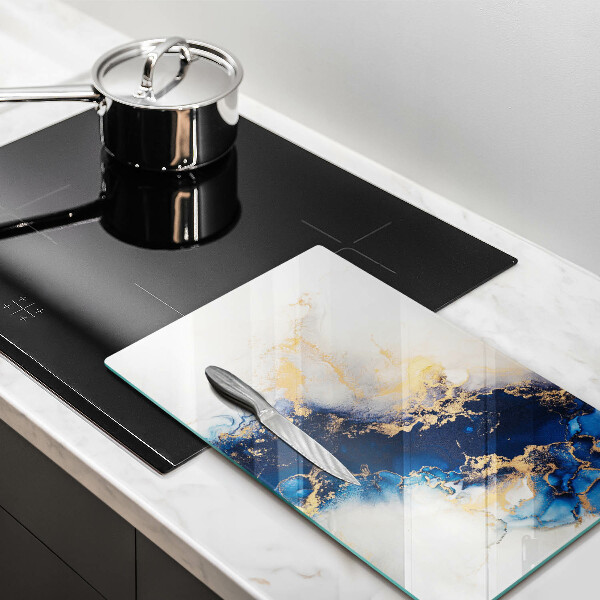 Steklena podloga za rezanje Abstrakcija z modro