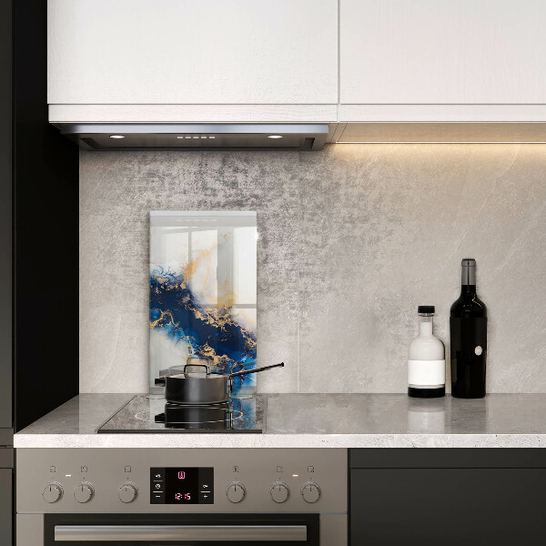 Steklena podloga za rezanje Abstrakcija z modro