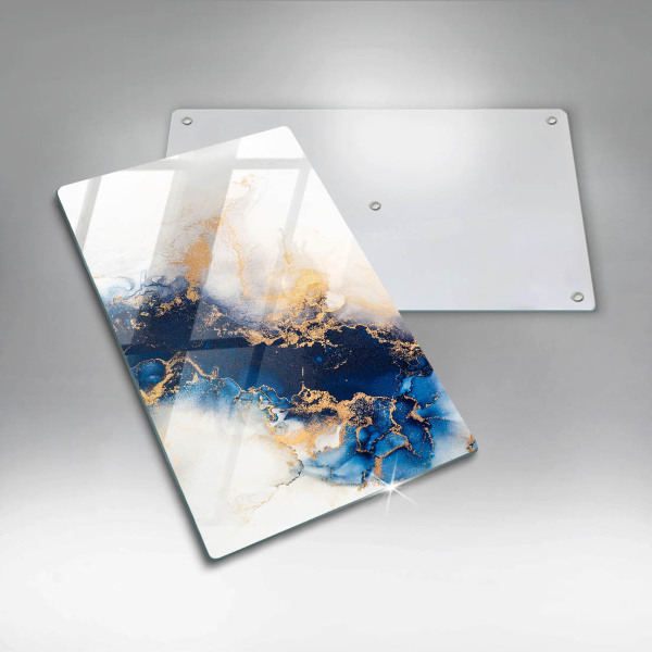 Steklena podloga za rezanje Abstrakcija z modro