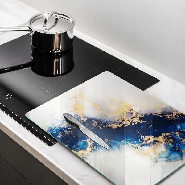 Steklena podloga za rezanje Abstrakcija z modro