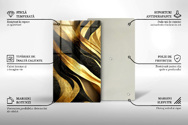 Steklena podloga za rezanje Elegantna abstrakcija