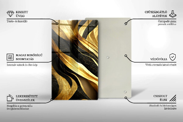 Steklena podloga za rezanje Elegantna abstrakcija