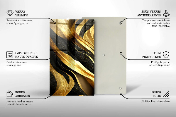 Steklena podloga za rezanje Elegantna abstrakcija