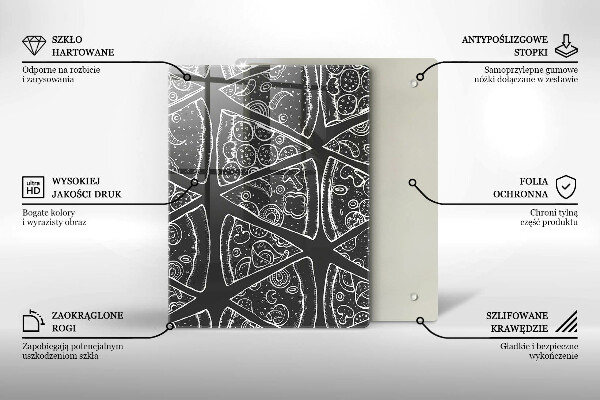 Steklena podloga za rezanje Elegantna abstrakcija