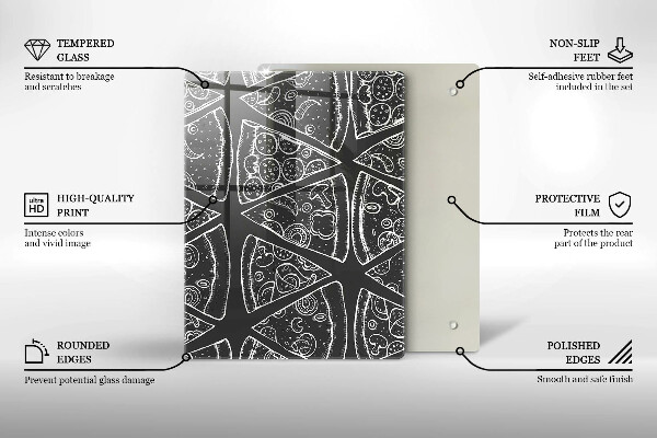 Steklena podloga za rezanje Elegantna abstrakcija