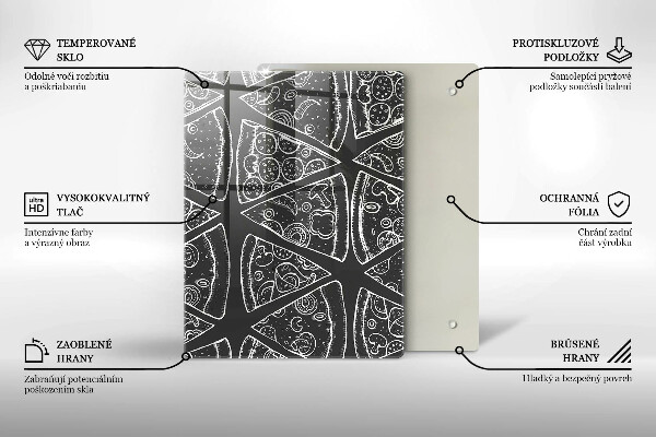 Steklena podloga za rezanje Elegantna abstrakcija