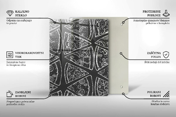 Steklena podloga za rezanje Elegantna abstrakcija