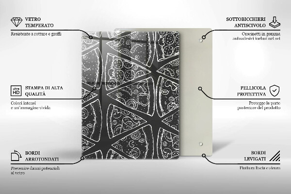 Steklena podloga za rezanje Elegantna abstrakcija