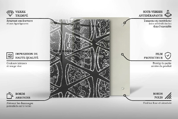 Steklena podloga za rezanje Elegantna abstrakcija