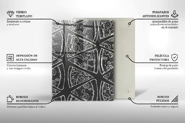 Steklena podloga za rezanje Elegantna abstrakcija