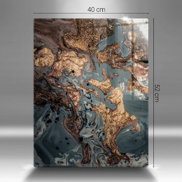 Steklena podloga za rezanje Dekorativni kamen z zlatom