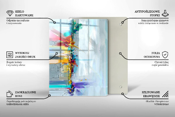 Steklena podloga za rezanje Dekorativni kamen z zlatom