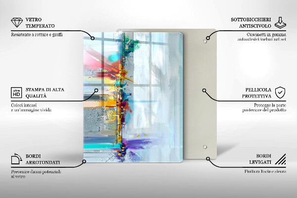 Steklena podloga za rezanje Dekorativni kamen z zlatom