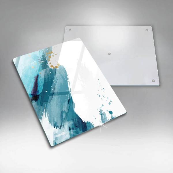 Steklena podloga za rezanje Modre lise