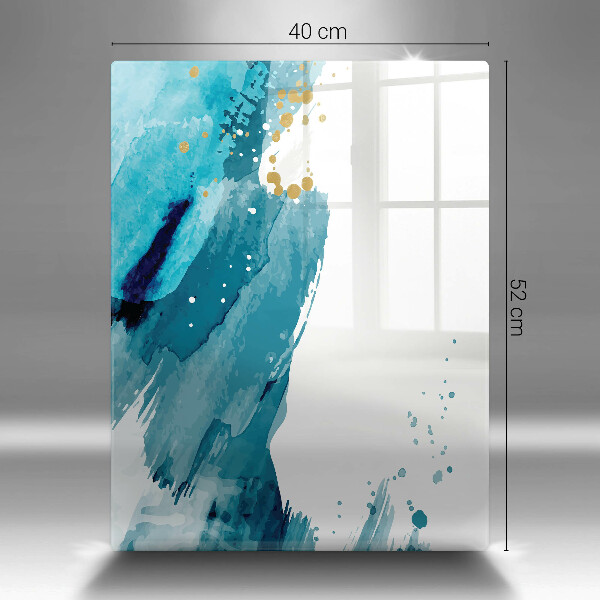 Steklena podloga za rezanje Modre lise