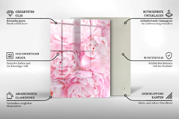 Steklena podloga za rezanje Modre lise