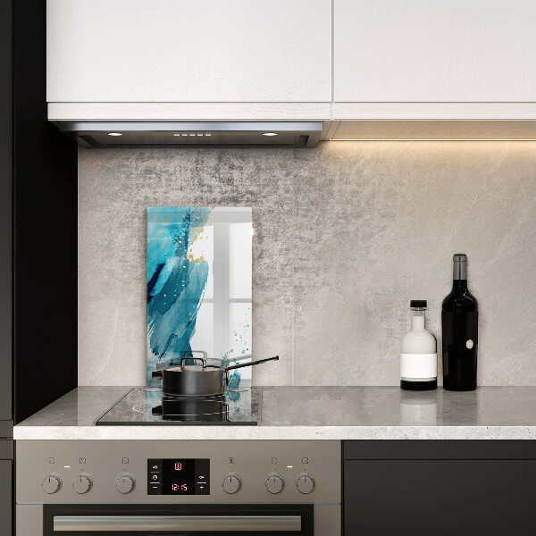 Steklena podloga za rezanje Modre lise