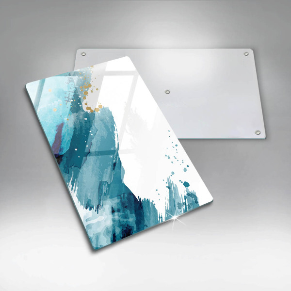 Steklena podloga za rezanje Modre lise