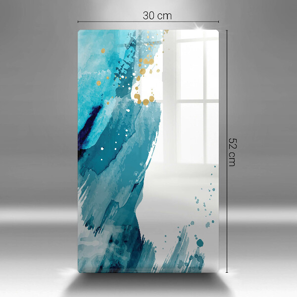 Steklena podloga za rezanje Modre lise