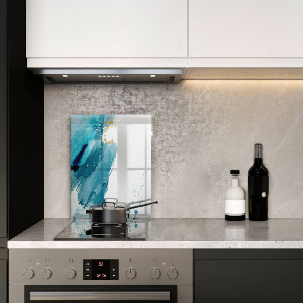 Steklena podloga za rezanje Modre lise