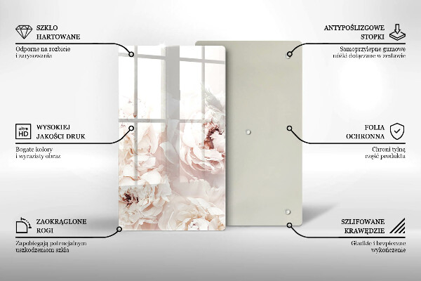 Steklena podloga za rezanje Pastelne potonike