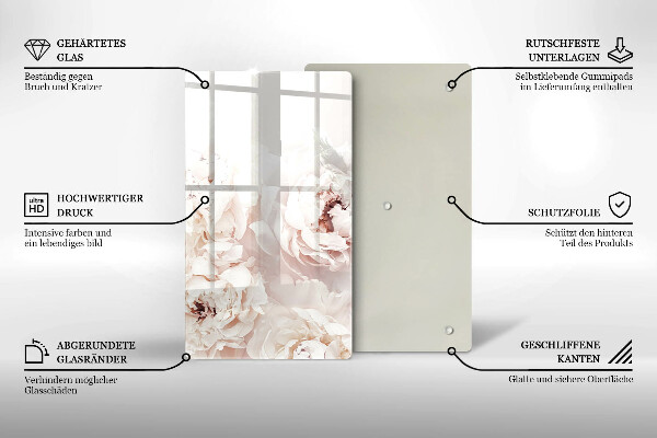 Steklena podloga za rezanje Pastelne potonike