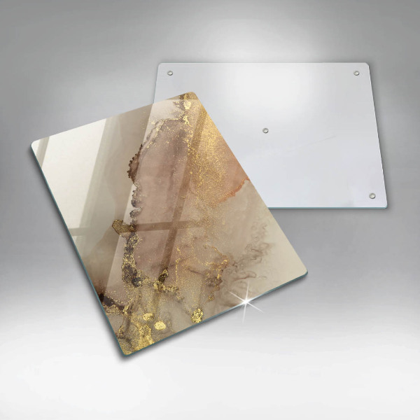 Steklena podloga za rezanje Zlata abstrakcija