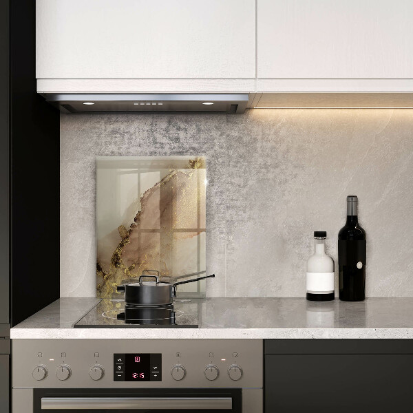 Steklena podloga za rezanje Zlata abstrakcija